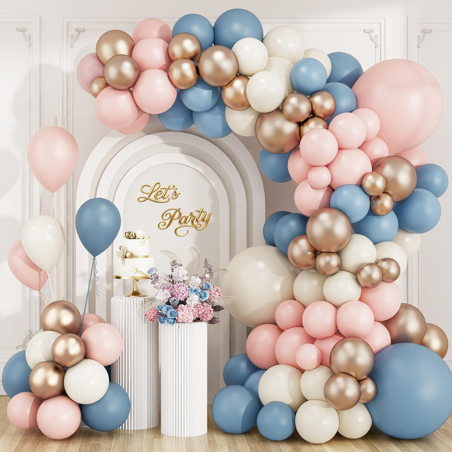 Balloon Arch Kit - Набор гирлянд из латексных шаров пыльно-розового,
