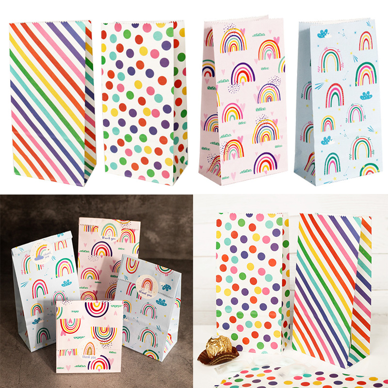 Event Party Box - Маленькие бумажные пакеты с радужным принтом,