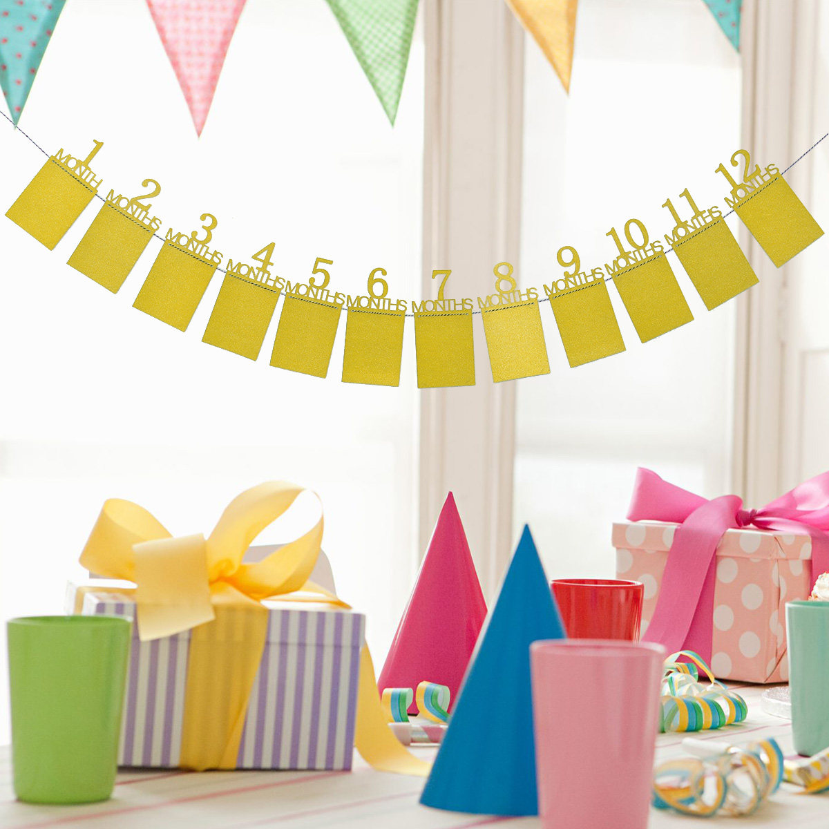Party Banner Gold - Золотой баннер на день рождения ребенка