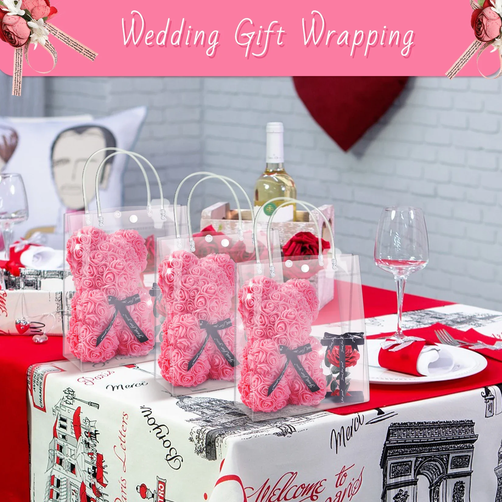 Прозрачный ПВХ подарок сумки с – обзор и цена Event Party Shop